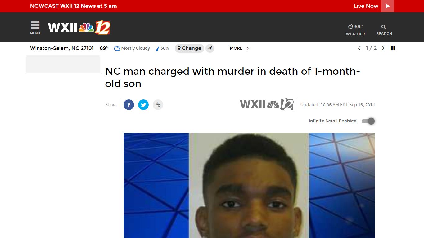 NC man charged with murder in death of baby son - wxii12.com